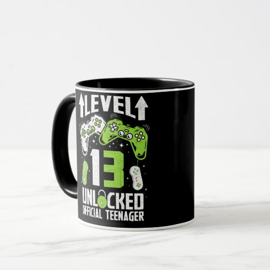 Mug Adolescent officiel 13e anniversaire niveau 13 dév (Devant gauche)