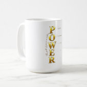 Mug ADOM Premium Inspirational "POWER" Graphique pour (Devant gauche)