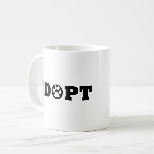 Mug Adopter les animaux (Devant gauche)