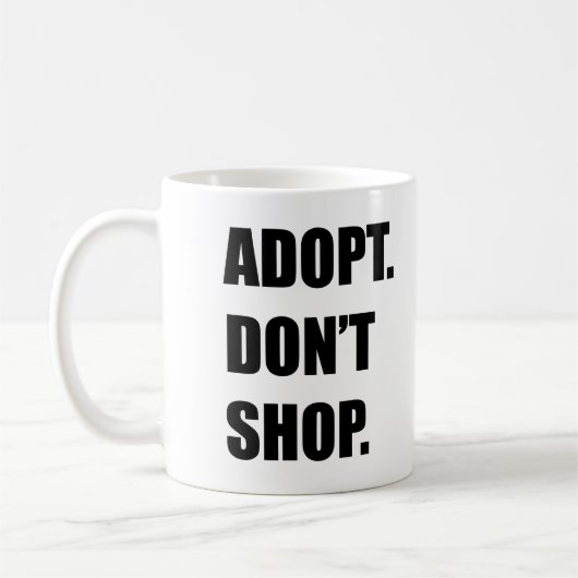 Mug Adopter ne pas faire de shopping (Gauche)