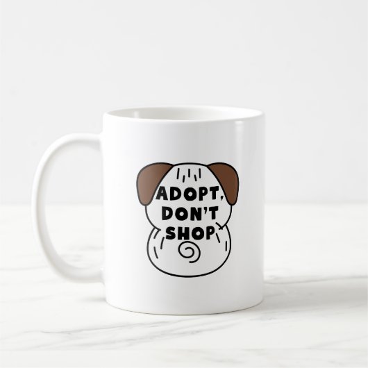 Mug Adopter une journée d'hébergement pour animaux dom (Gauche)