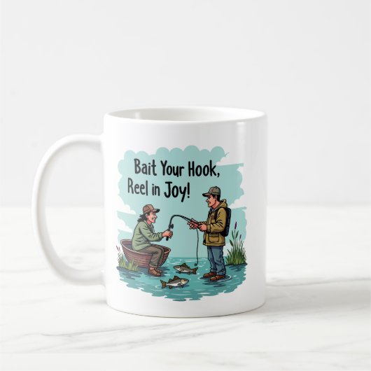 Mug Adoptez la joie de la pêche (Gauche)