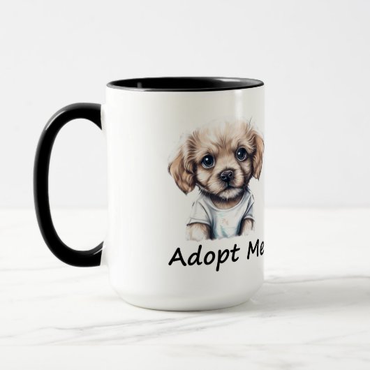 Mug Adoptez-moi Combo Mug, 15 oz (Gauche)