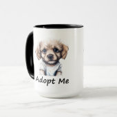 Mug Adoptez-moi Combo Mug, 15 oz (Devant gauche)