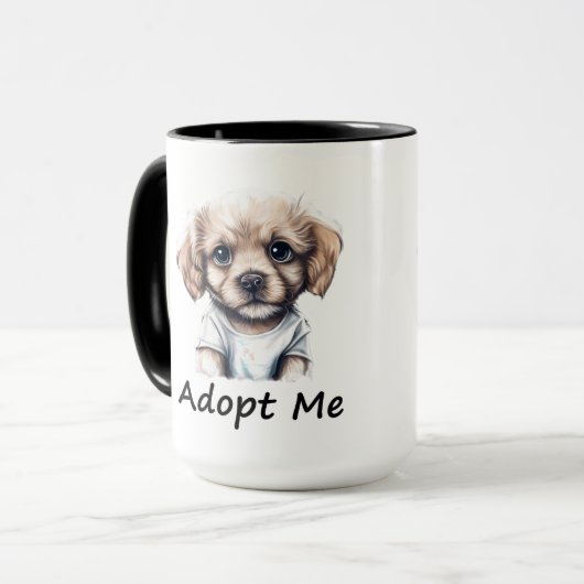 Mug Adoptez-moi Combo Mug, 15 oz (Devant gauche)
