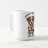 Mug Adoptez-moi s'il vous plaît – Illustration d'un ch (Devant gauche)