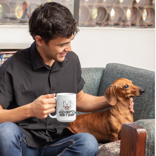 Mug Adoptez Ne pas Acheter Secourir Chien sans-abri