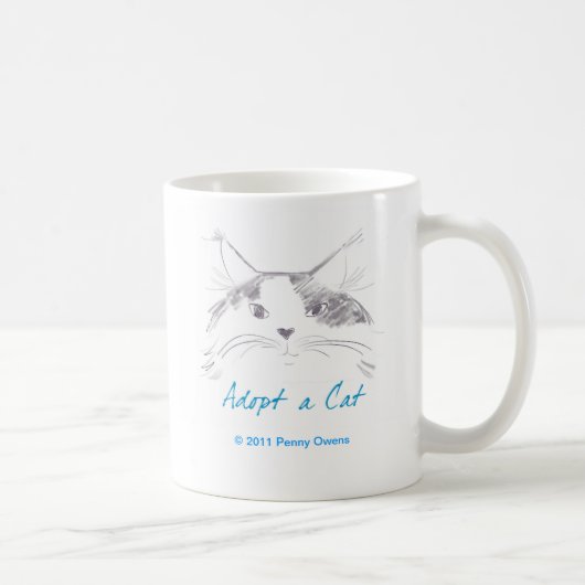 Mug Adoptez un chat (Droite)