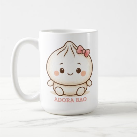 Mug Adora Bao | Illustration de Bao Bun Rose Mignon (Gauche)