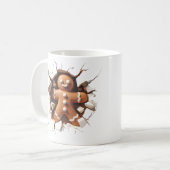 Mug Adorable 3D Gingerbread Homme Noël (Devant gauche)