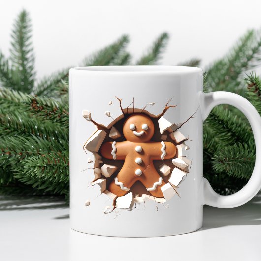 Mug Adorable 3D Gingerbread Homme Noël