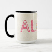 Mug Adorable Aloha Hawaïen Rayé Ananas (Gauche)