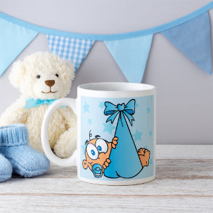 Mug Adorable Baby Boy avec Pacifier dans une fronde