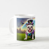 Mug Adorable Bulldog Chiot Surreal Imaginaire Art (Devant gauche)