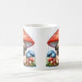 Mug Adorable Carlin chiot sous parapluie champignon (Centre)