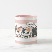 Mug Adorable Cartoon Cat Coffee Lovers Cup (Centre)