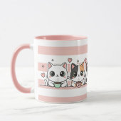 Mug Adorable Cartoon Cat Coffee Lovers Cup (Gauche)