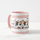 Mug Adorable Cartoon Cat Coffee Lovers Cup (Devant gauche)