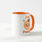 Mug Adorable Cartoon Peach with a Smile (Devant droit)