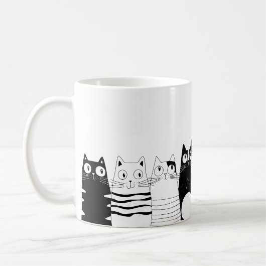 Mug Adorable chat assis (Gauche)