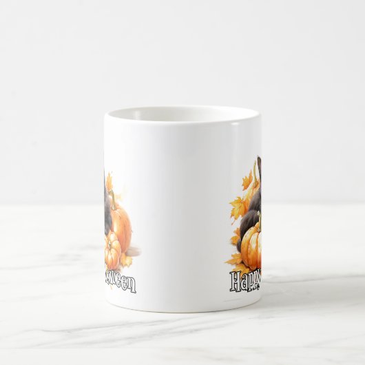 Mug Adorable Chat Kitty Noir Napping (Centre)