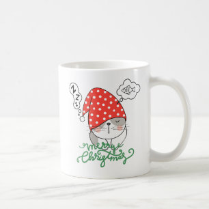 Mug Adorable chat s'endort en attendant Noël