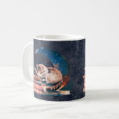 Mug Adorable Chat sur la Lune Lire un livre (Devant gauche)