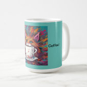 Mug Adorable chat thème Mais d'abord... Café! Thermiqu (Devant droit)