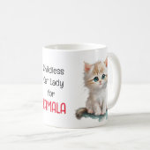 Mug Adorable chaton sans enfant dame pour Kamala (Devant droit)