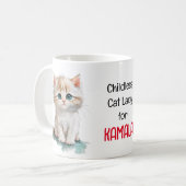 Mug Adorable chaton sans enfant dame pour Kamala (Devant gauche)
