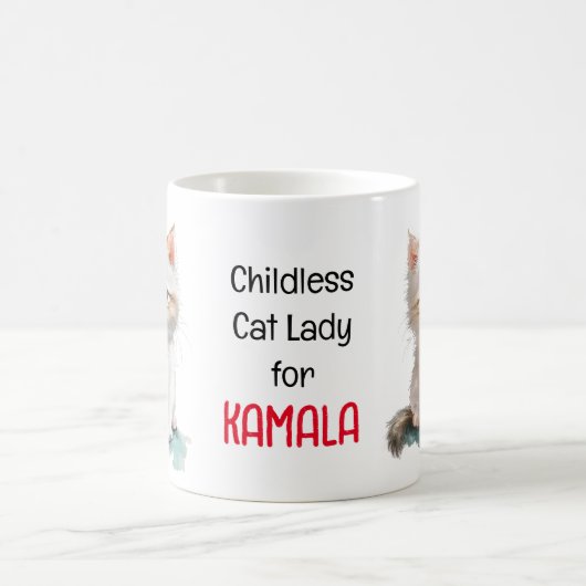 Mug Adorable chaton sans enfant dame pour Kamala (Centre)