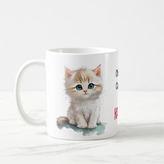 Mug Adorable chaton sans enfant dame pour Kamala (Gauche)