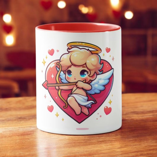 Mug Adorable Cherub Cupid's Romantic Aim 