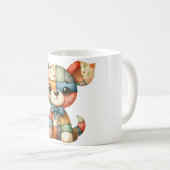 Mug Adorable Chien de Patchwork #5 Art numérique (Devant droit)
