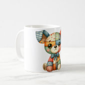 Mug Adorable Chien de Patchwork #5 Art numérique (Devant gauche)