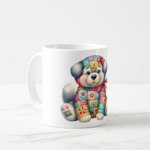 Mug Adorable Chien de Patchwork #9 Art numérique