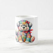 Mug Adorable Chien de Patchwork #9 Art numérique (Centre)