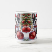 Mug adorable Chiot avec ornements de Noël (Centre)