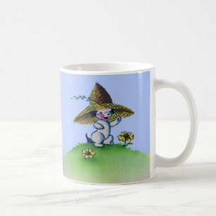 Mug adorable chiot chien portant un grand casquette de