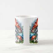 Mug adorable chiot dalmate sous parapluie champignon (Centre)