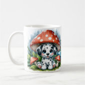Mug adorable chiot dalmate sous parapluie champignon (Gauche)
