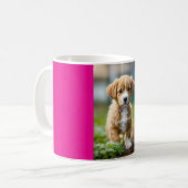 Mug "Adorable chiot dans un plaisir de Coupe" (Devant gauche)