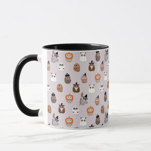 Mug Adorable Chouette d'Halloween Motif (Gauche)