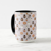 Mug Adorable Chouette d'Halloween Motif (Devant gauche)