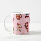 Mug Adorable Christmas Candy and Cocoa Pattern (Gauche)