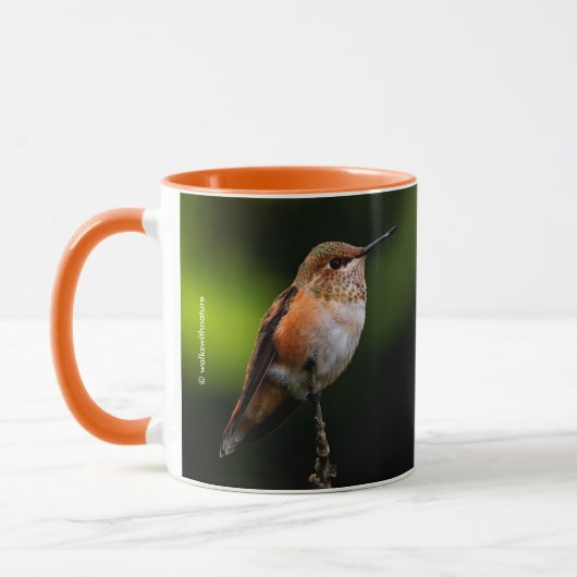 Mug Adorable colibri roux à la branche (Gauche)