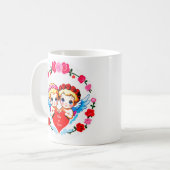 Mug Adorable Cupid Angels Holding Heart (Devant gauche)