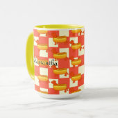 Mug Adorable Dachshund Hot Dog (Devant gauche)