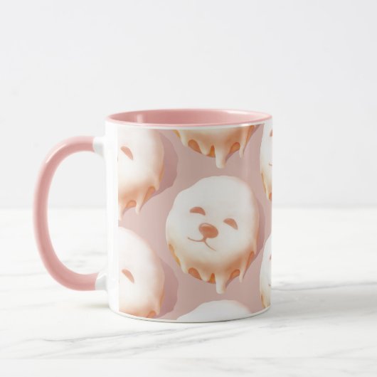 Mug Adorable Donut Visage Chien (Gauche)