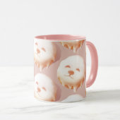 Mug Adorable Donut Visage Chien (Devant droit)